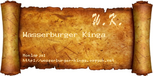 Wasserburger Kinga névjegykártya