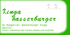 kinga wasserburger business card